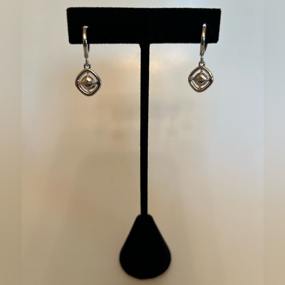 Givenchy Silver-Tone Cubic Zirconia Orbital Drop Earrings; orig.$42 - Picture 3 of 9